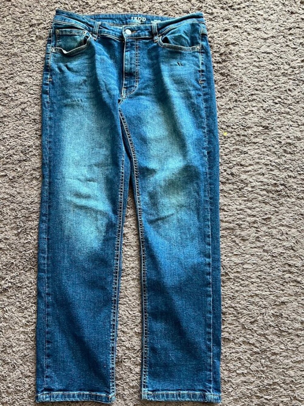 IZOD Jeans Straight Fit Straight Leg Denim Blue Jeans Size 36x30